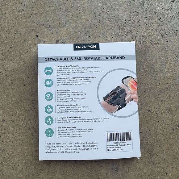 Cell Phone Running Armband - Detachable & 360° Rotatable Universal Arm Band - Picture 8 of 11